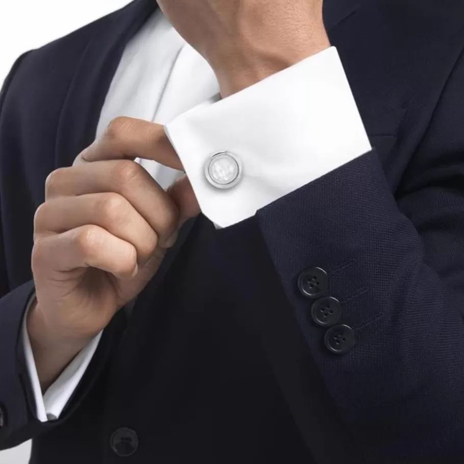 Lalique Cufflinks^Aréthuse Round Cufflinks