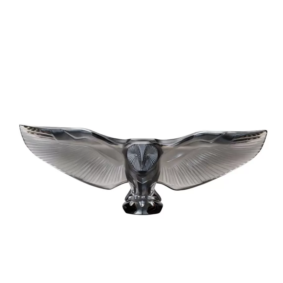 Lalique Sculptures^Barn Owl sculpture