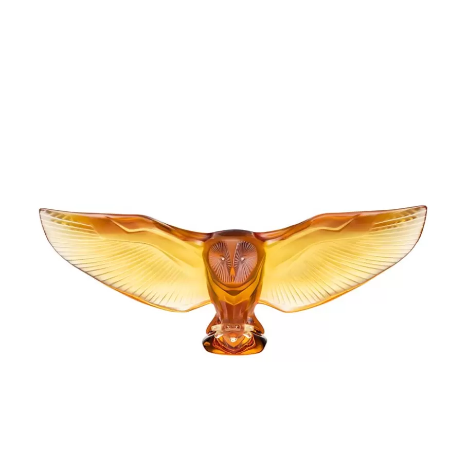 Lalique Sculptures^Barn Owl sculpture