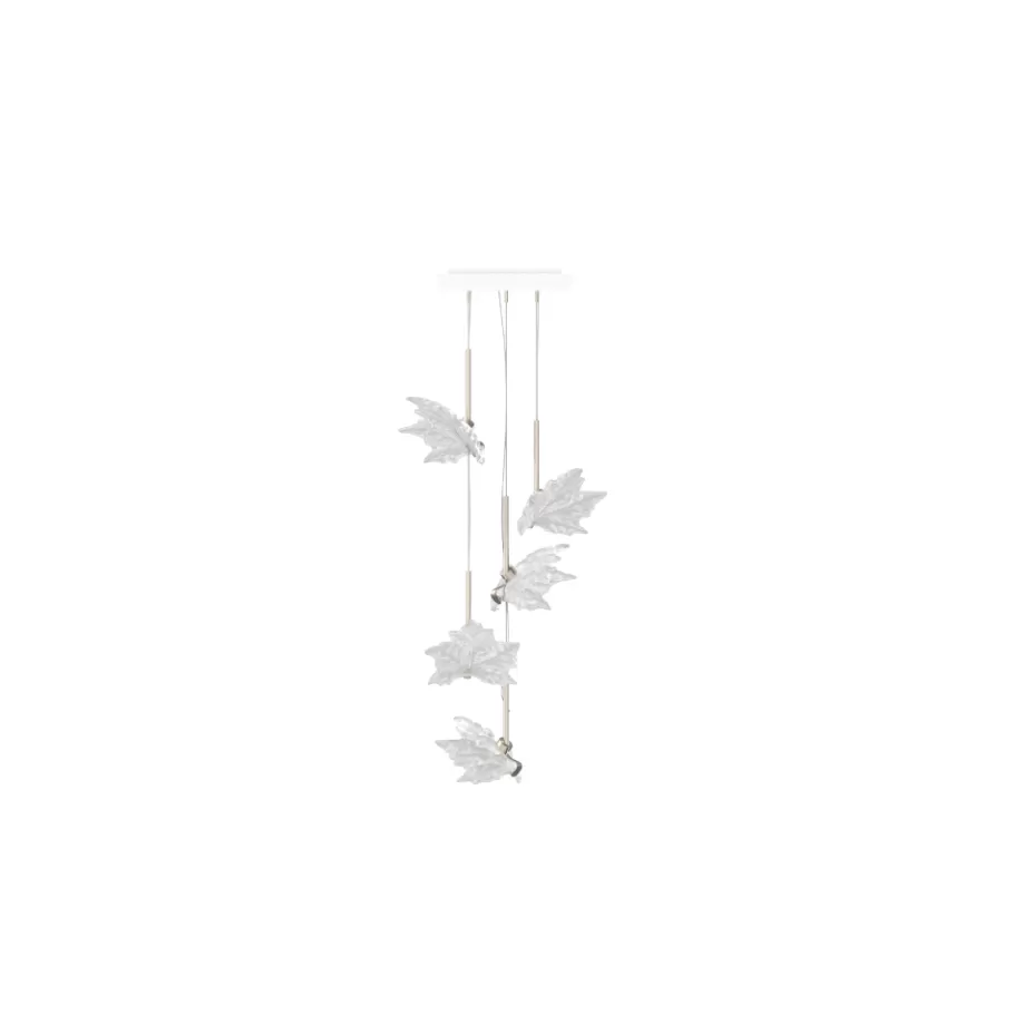 Lalique Lighting^Champs-Élysées Liana, Medium Size, 5 Leaves