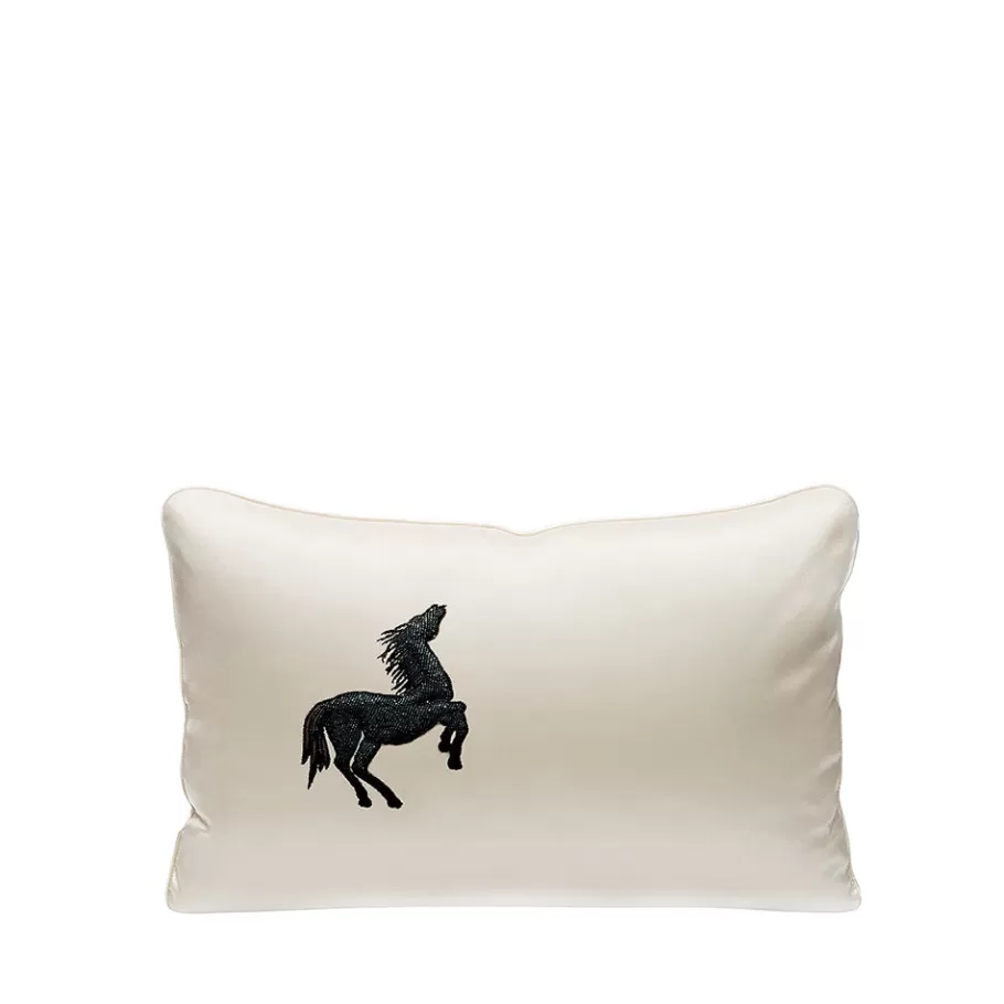 Lalique Soft Furnishings^Cheval Bondissant beaded cushion