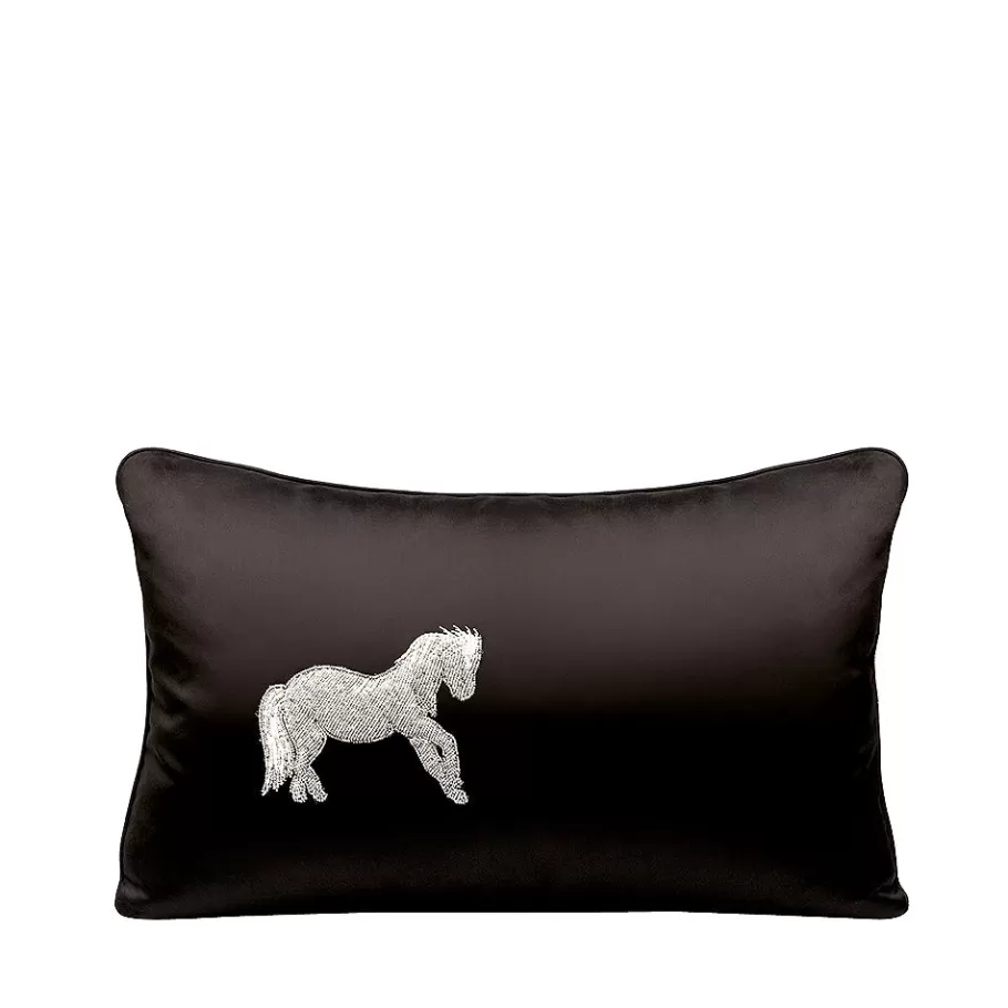 Lalique Soft Furnishings^Cheval Debout beaded cushion