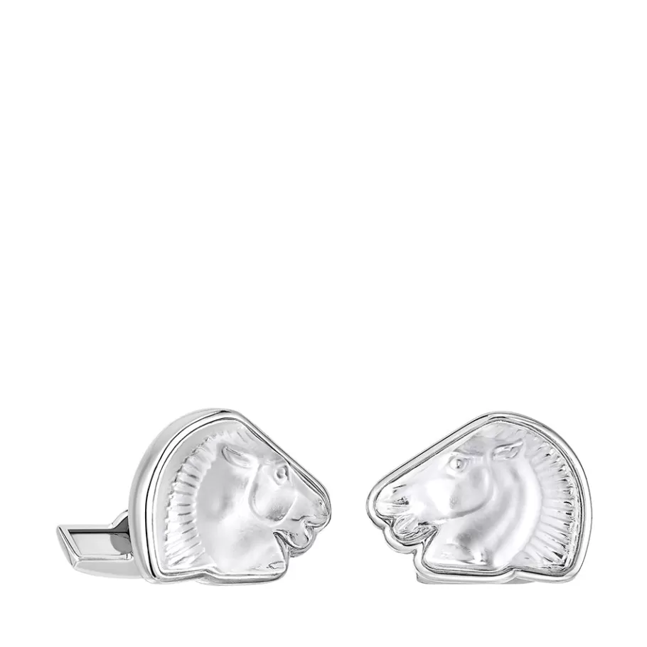 Lalique Cufflinks^Cheval mascottes cufflinks