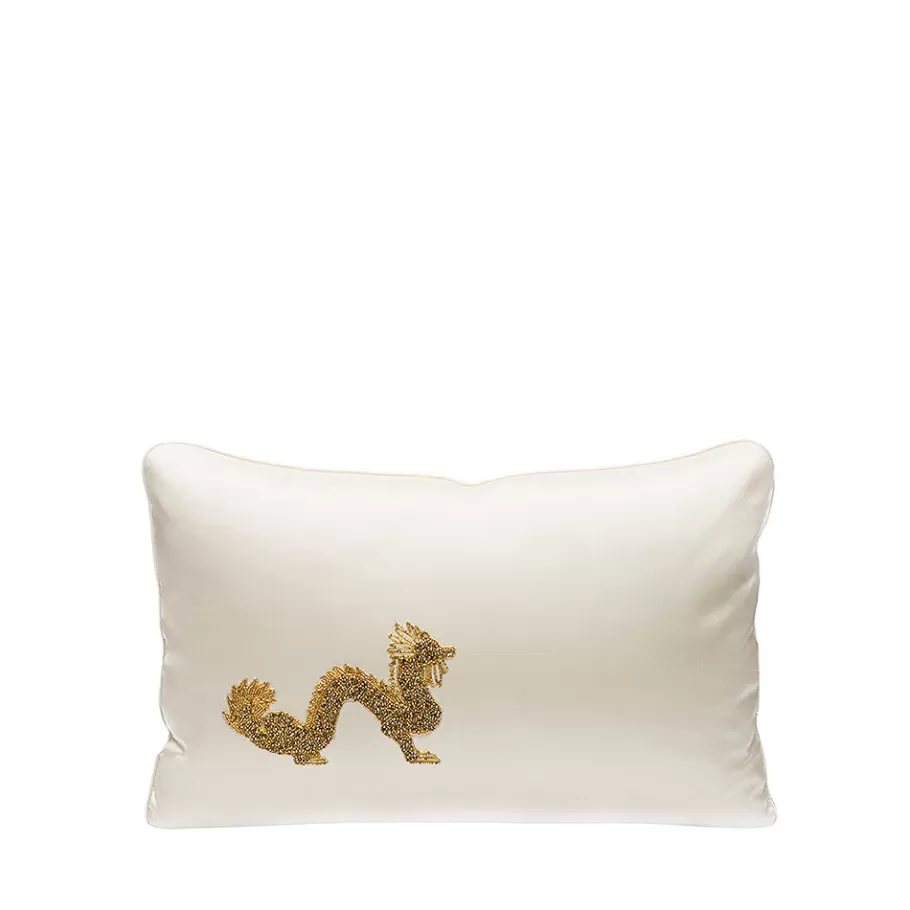 Lalique Soft Furnishings^Dragon beaded cushion