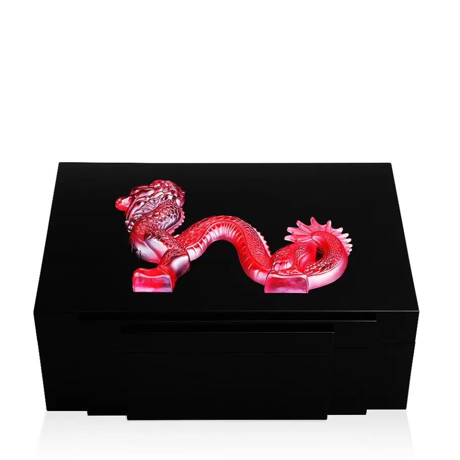 Lalique Ashtrays & Cigars Boxes^Dragon cigars box large size