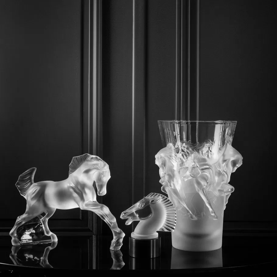 Lalique Vases^Equus vase