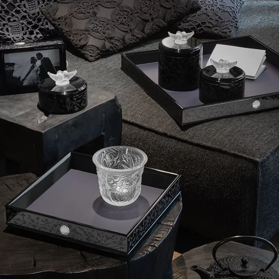 Lalique Boxes^Fleurs de Cerisier box, large size