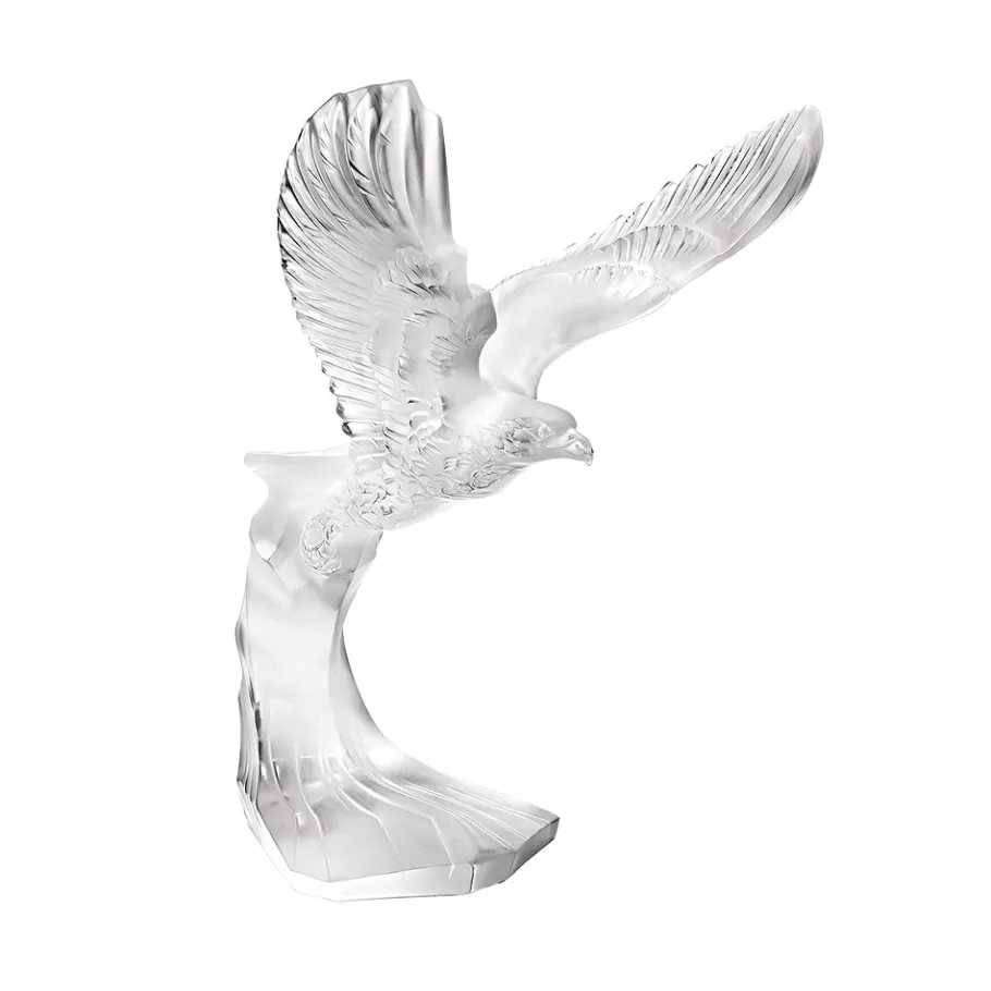 Lalique Sculptures^Golden Eagle sculpture