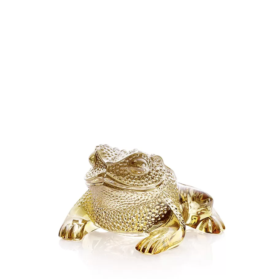 Lalique Sculptures^Gregoire Toad sculpture