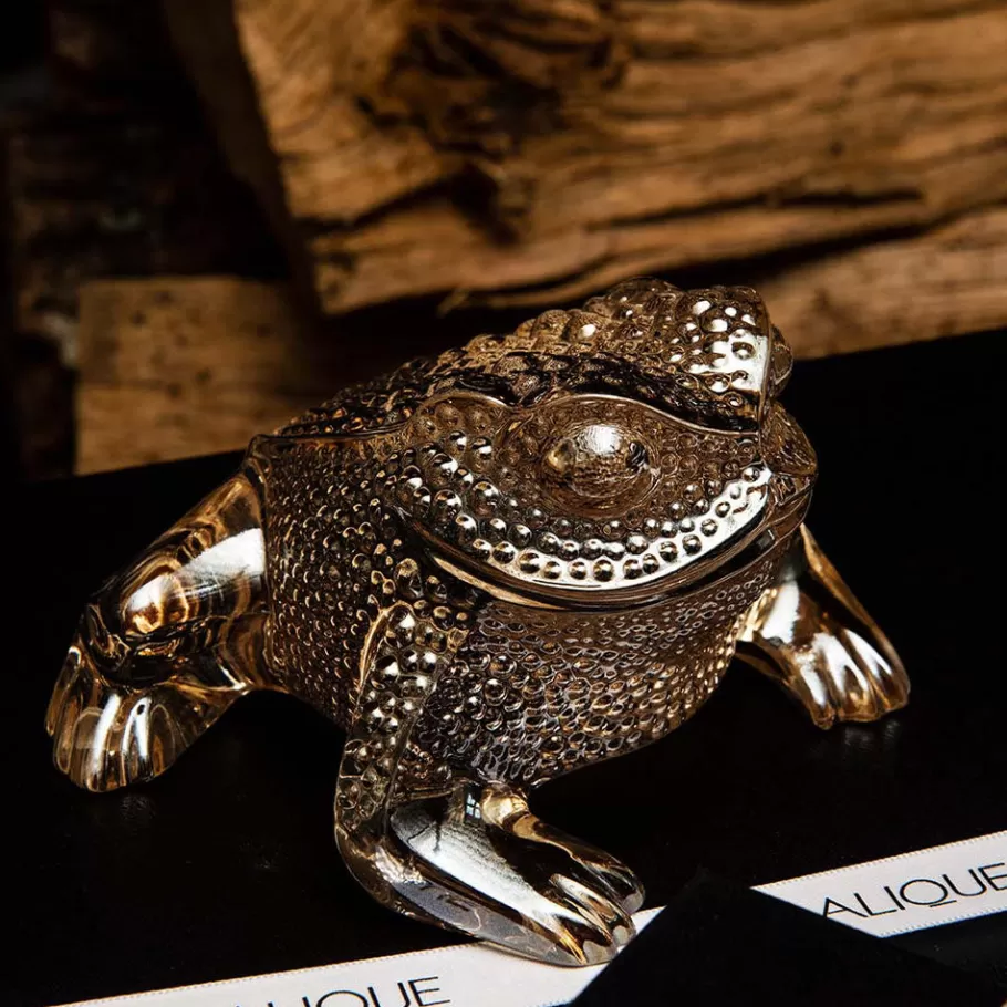 Lalique Sculptures^Gregoire Toad sculpture