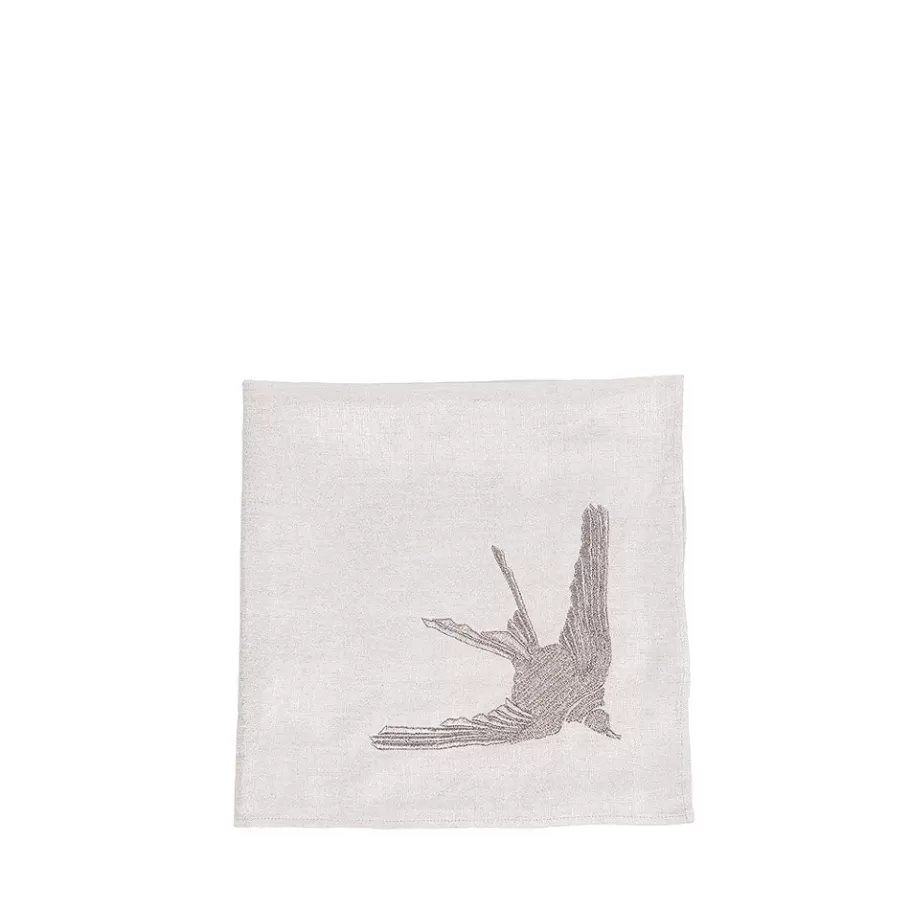 Lalique Soft Furnishings^Hirondelle embroidered napkin