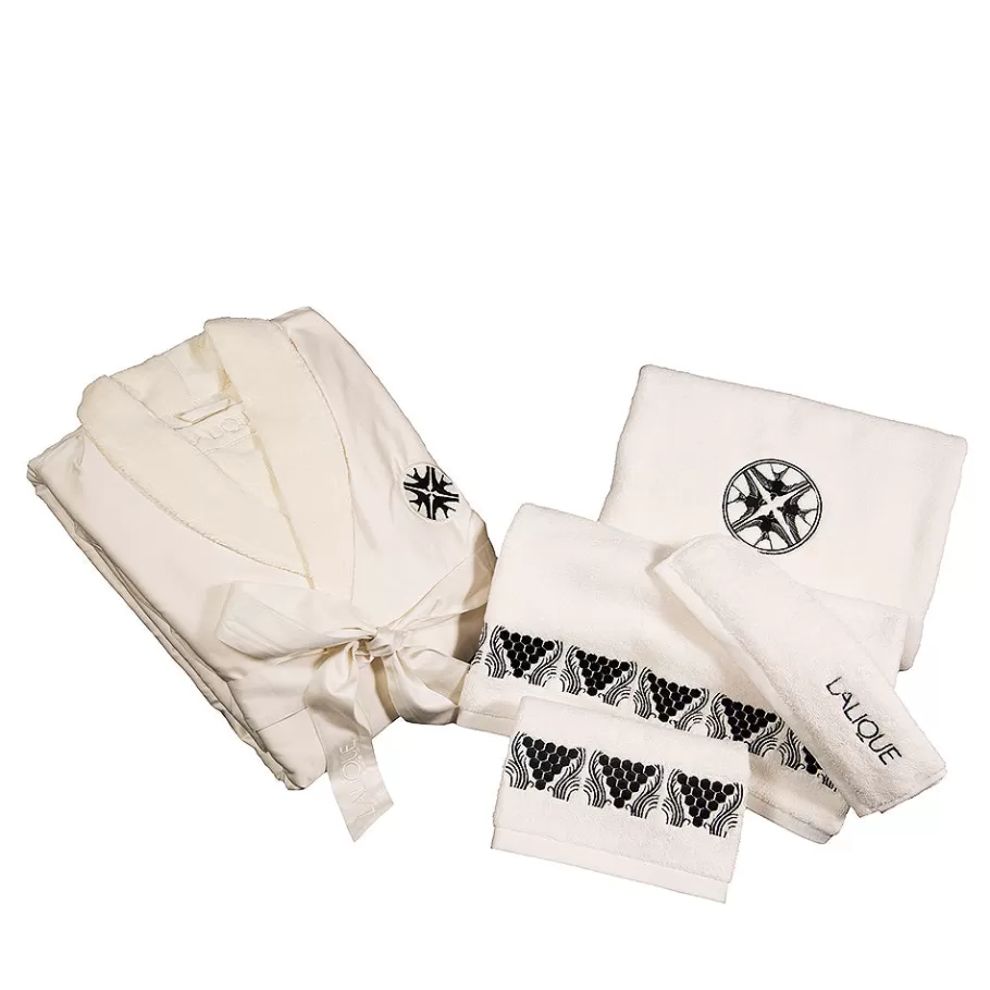 Lalique Soft Furnishings^Hirondelles embroidered bathrobe