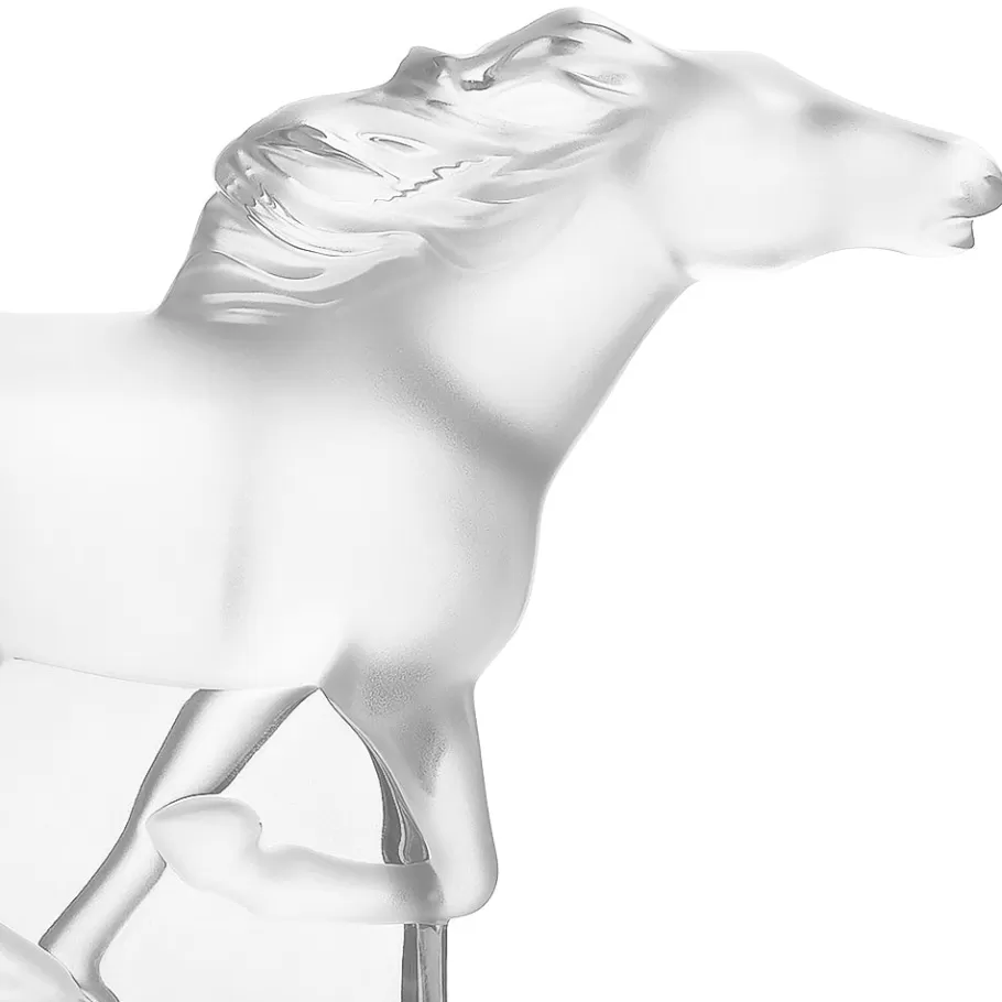 Lalique Sculptures^Kazak Horse sculpture