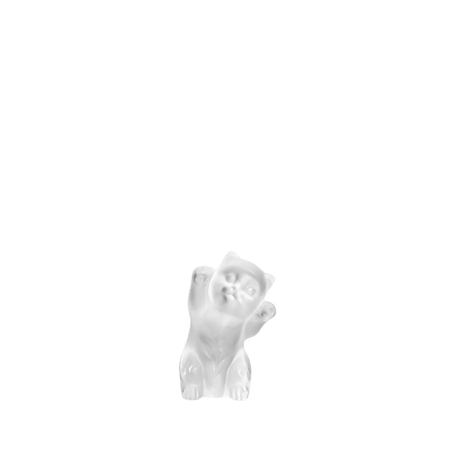 Lalique Sculptures^Kitten sculpture