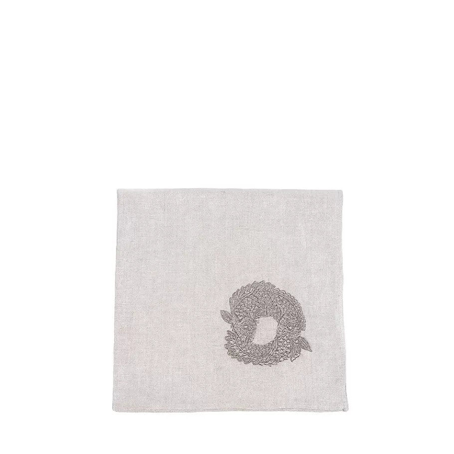 Lalique Soft Furnishings^Koi Circle embroidered napkin