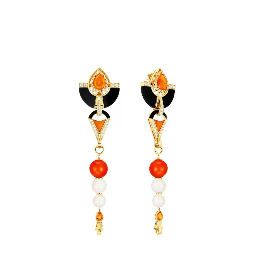 Lalique Earrings^L'Oiseau de Feu Earrings, Large