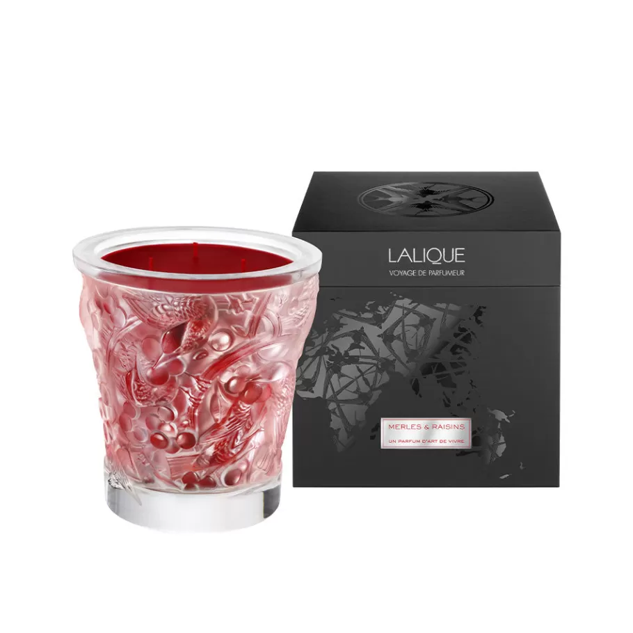 Lalique Crystal Editions | Crystal Candles^Merles et Raisins, Crystal Scented Candle