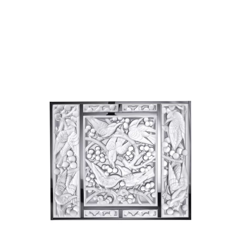 Lalique Furniture^Merles et Raisins Head Down decorative panel