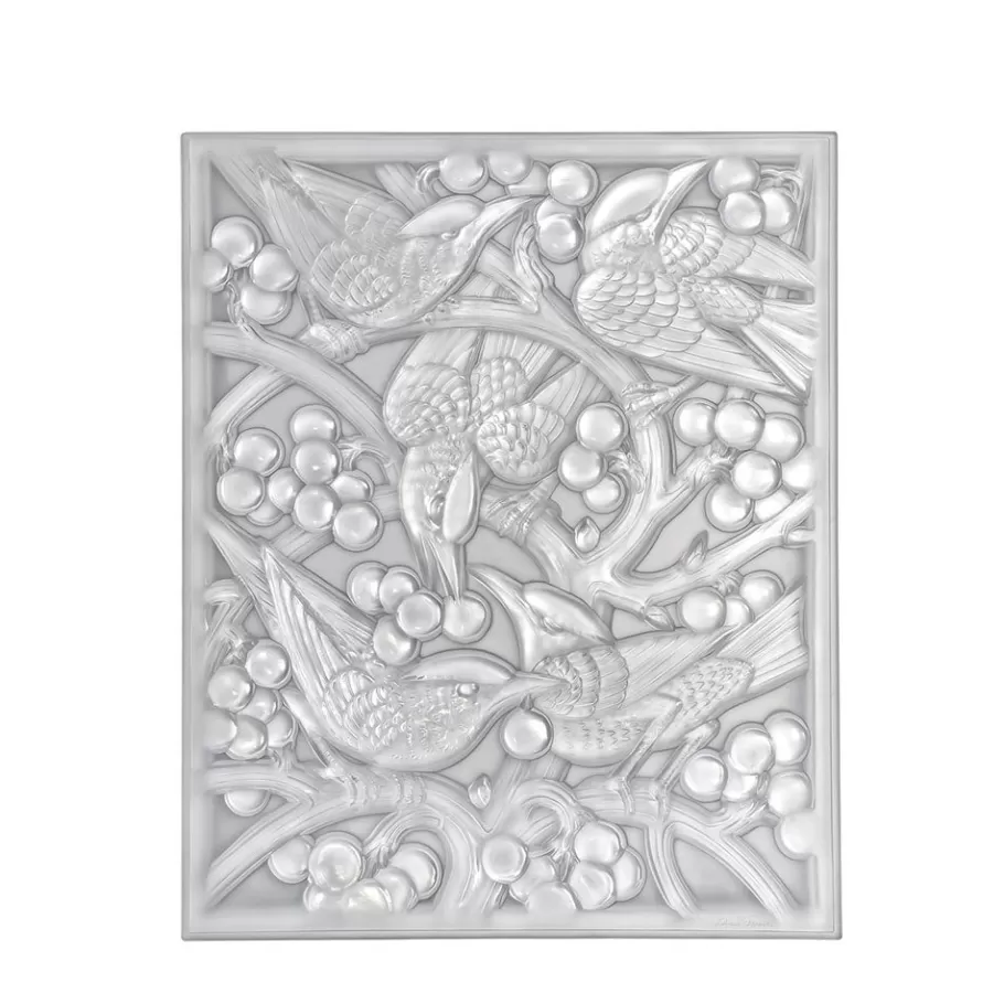Lalique Furniture^Merles et Raisins Head Down decorative panel
