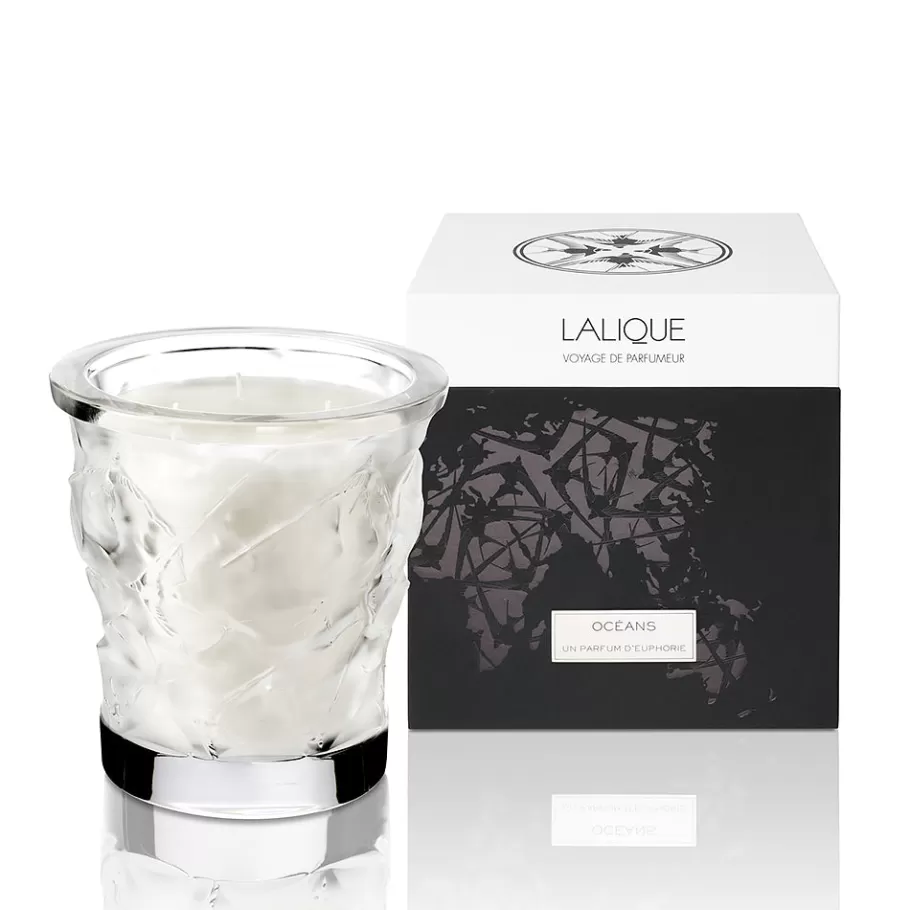 Lalique Crystal Editions | Crystal Candles^Oceans, Crystal Scented Candle