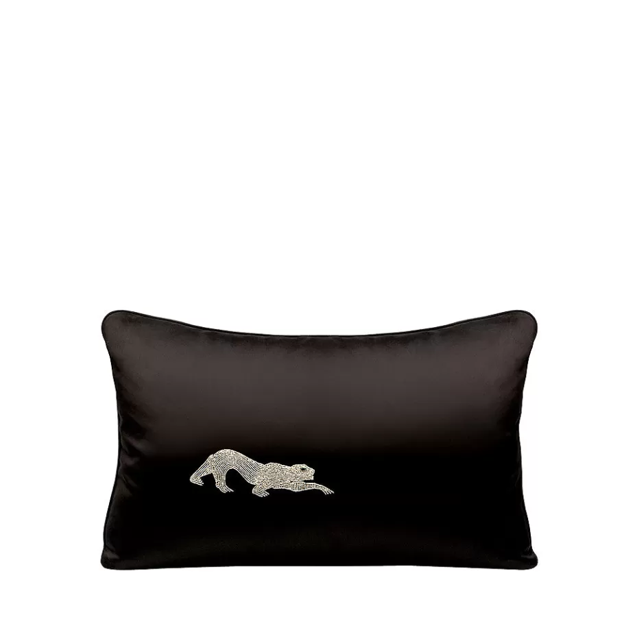 Lalique Soft Furnishings^Panthère beaded small cushion