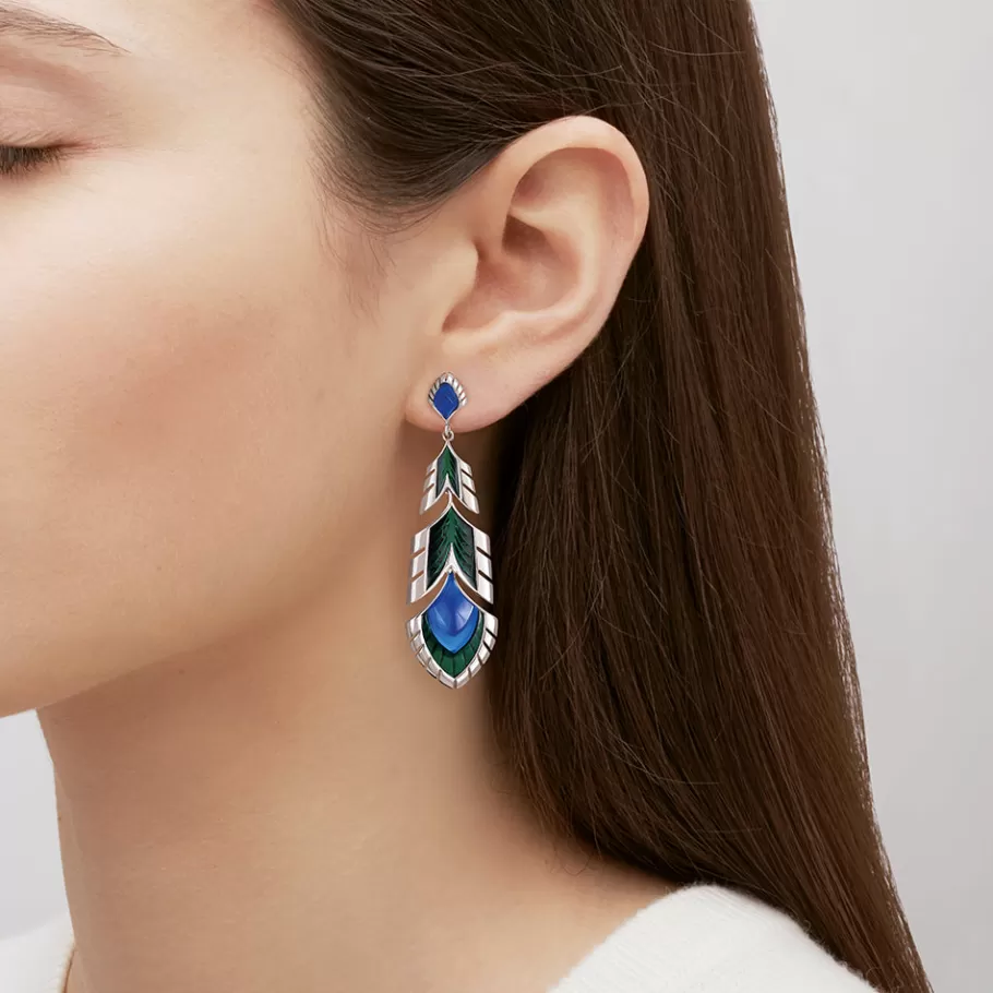 Lalique Earrings^Paon Earrings