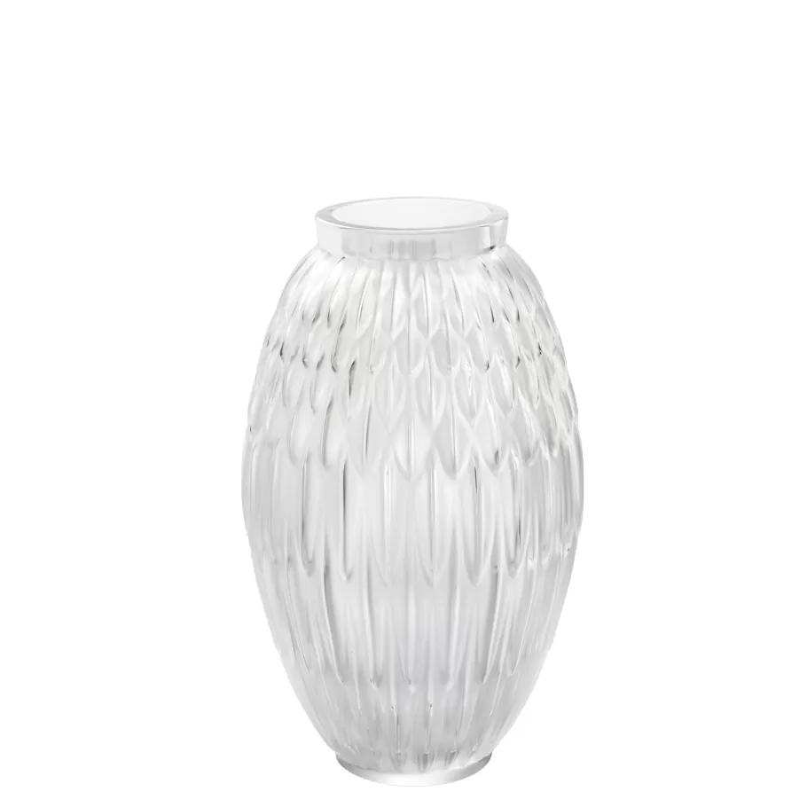 Lalique Vases^Plumes Grand Vase