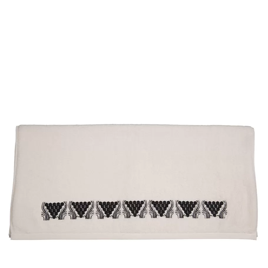 Lalique Soft Furnishings^Raisins embroidered bath towel