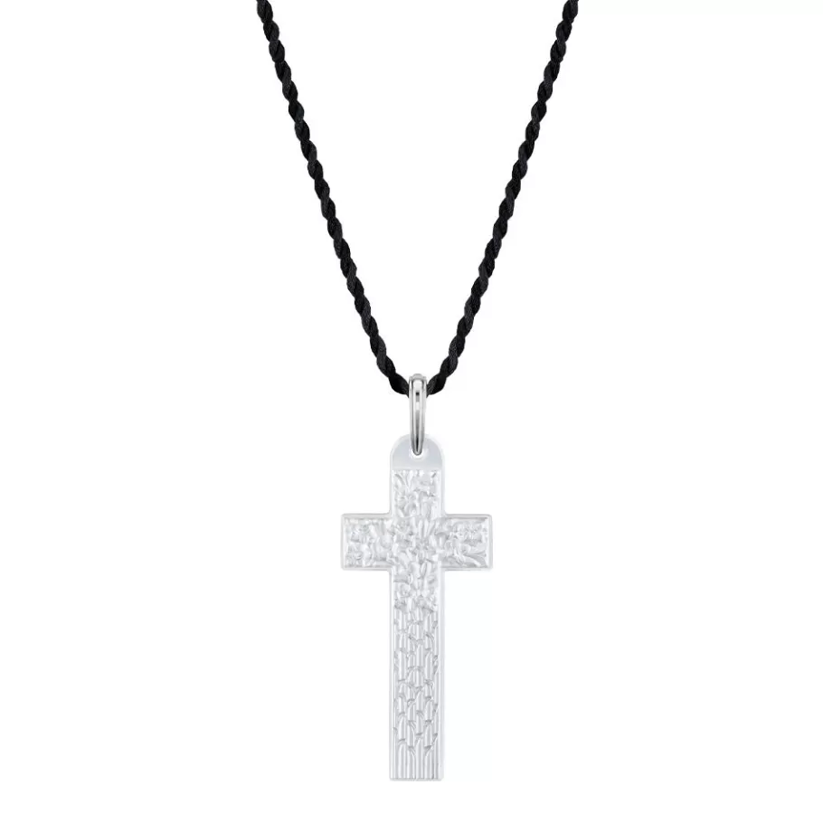 Lalique Pendants^Saint Matthew cross pendant