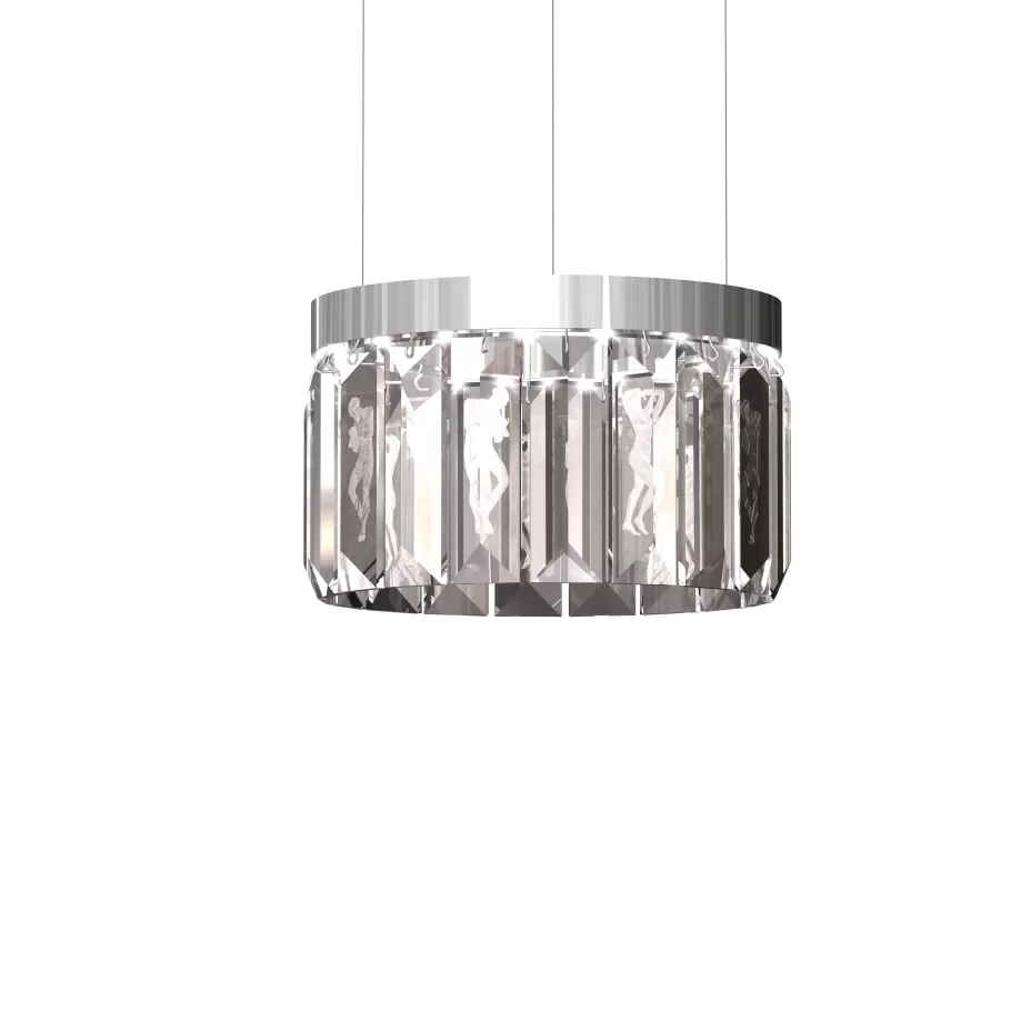 Lalique Lighting^Serene 18 Prisms Chandelier, Circular