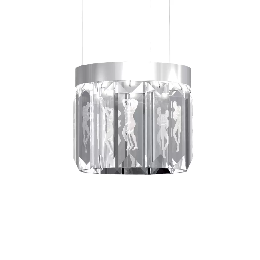 Lalique Lighting^Serene 12 Prisms Chandelier, Circular