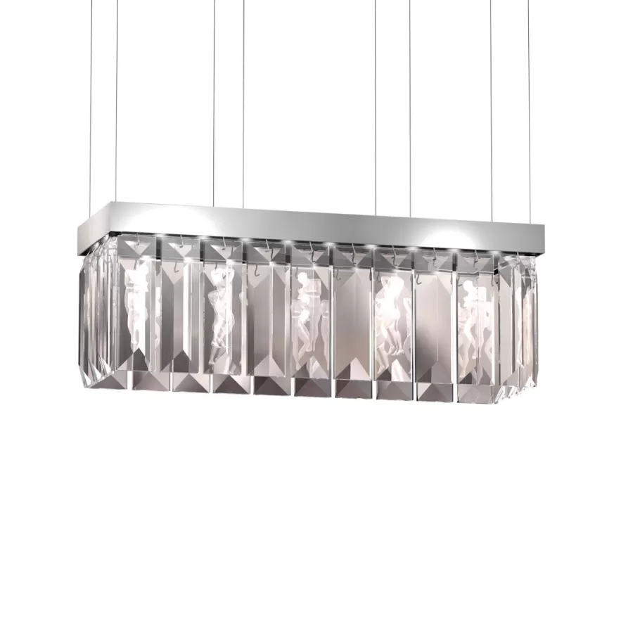 Lalique Lighting^Serene 26 Prisms Chandelier, Rectangualr