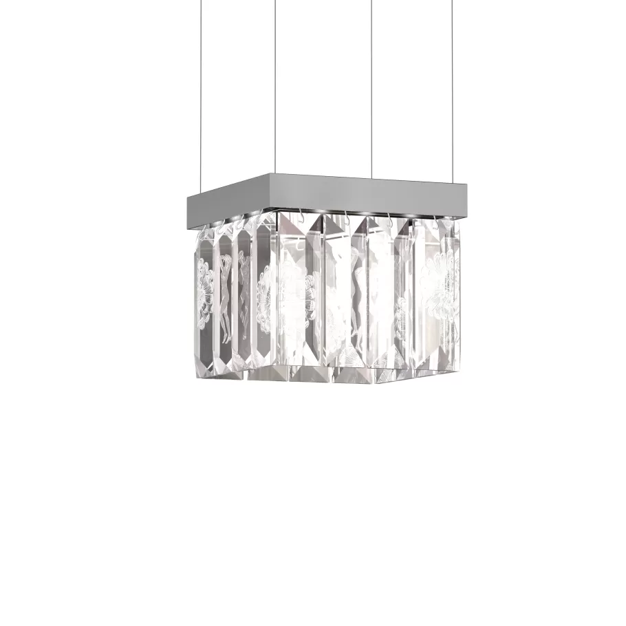 Lalique Lighting^Serene 16 Prisms Chandelier, Square