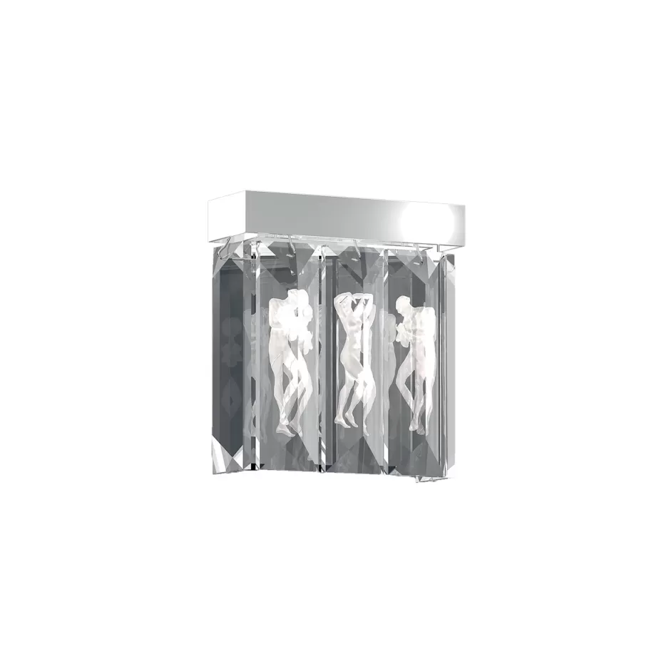 Lalique Lighting^Serene 5 Prisms Figurine Wall Sconce, Rectangular