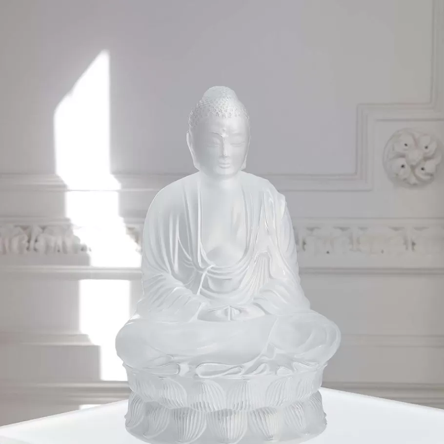 Lalique Sculptures^Small Buddha sculpture