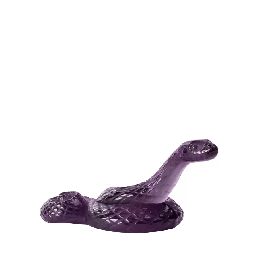 Lalique Sculptures^Snake Head Up Sculpture