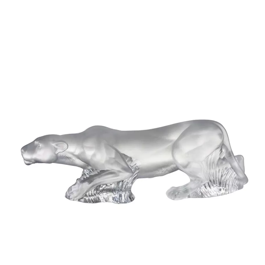 Lalique Sculptures^Timbavati Lioness sculpture