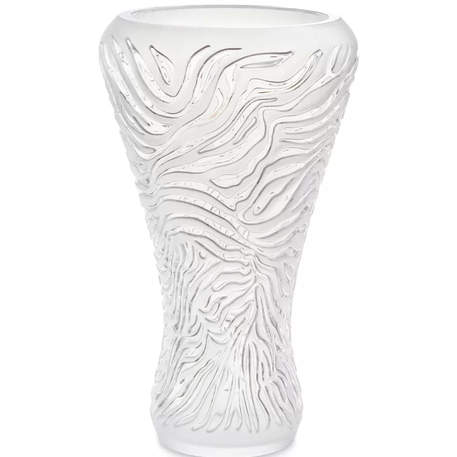 Lalique Vases^Zèbre vase